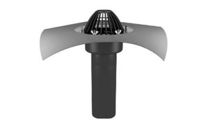 Кровельная воронка TERMOCLIP тип ВФО-Ф обогреваемая с обжимным фланцем, 110*450 мм